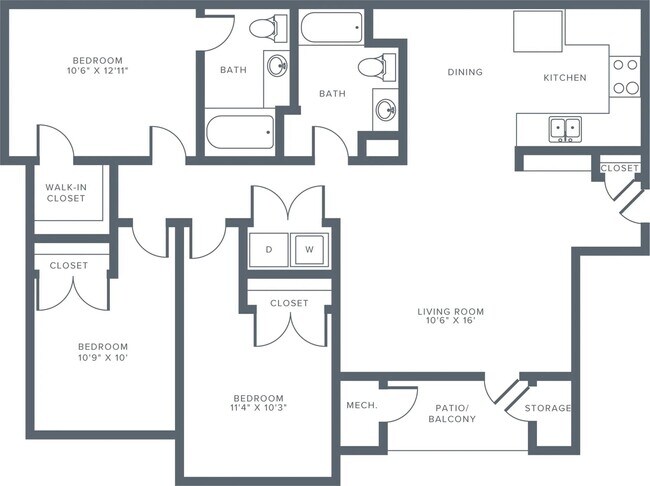 Unit 12-1238 12-1238 floor plan